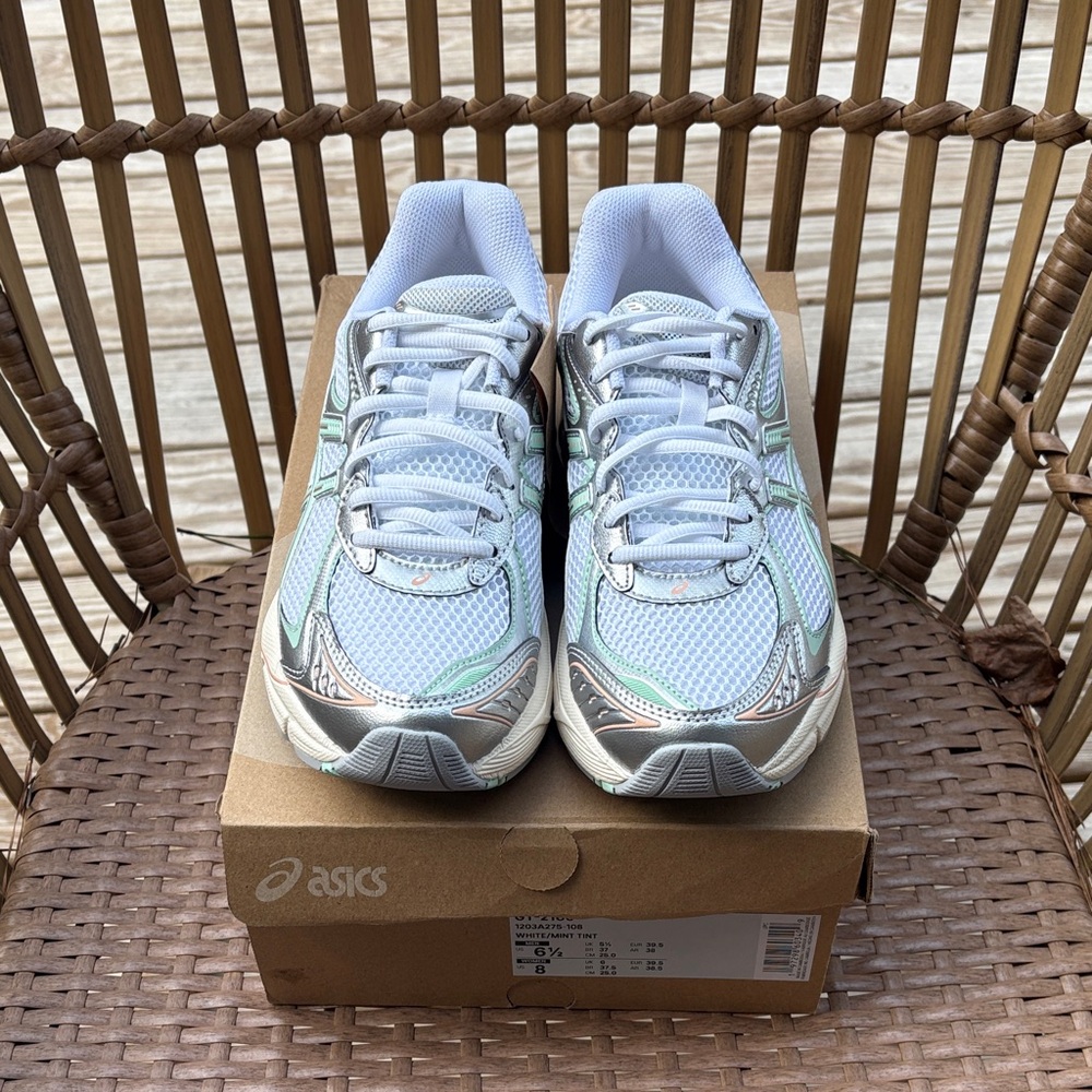 Asics GT-2160 UniSex Gel Cushioned Sneakers White/Mint/Silver